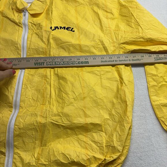 VTG 1992 JOE CAMEL Cigarettes Yellow Windbreaker Jacket Coat Size XL 90s - Picture 7 of 9